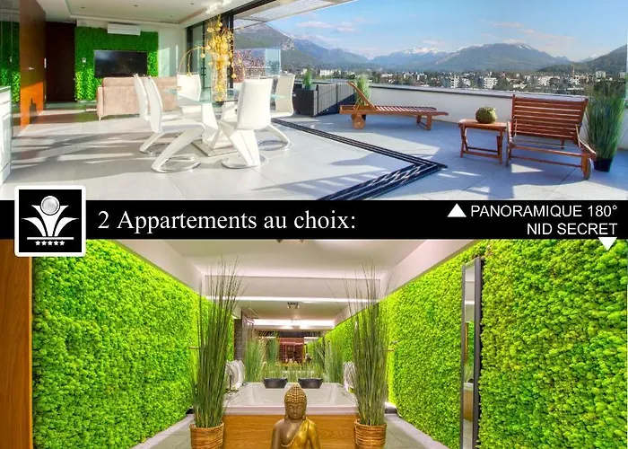 Panoramique 180 Lac Et Montagne Et Nid Secret Spa Romantique