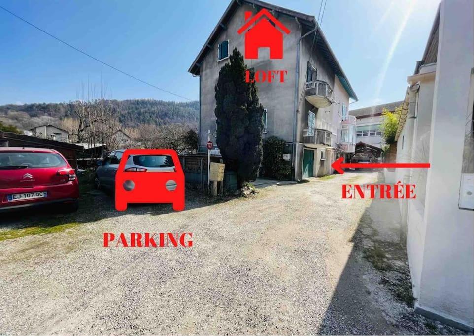 Le Red Loft A 5min Du Centre-ville Avec Parking Privatif Gratuit * Annecy